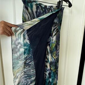 Multi-Color Printed Maxi Skirt and Top